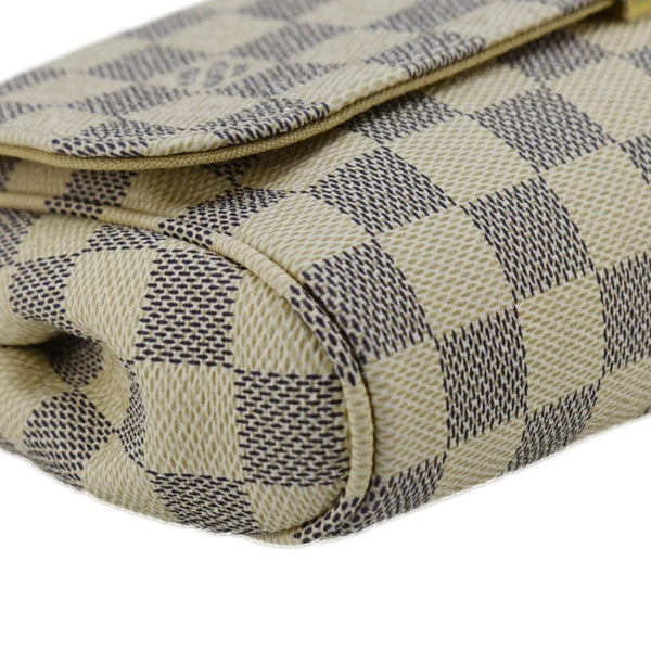 LOUIS VUITTON Favorite MM Damier Azur Crossbody Bag White