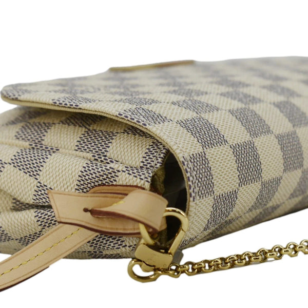 LOUIS VUITTON Favorite MM Damier Azur Crossbody Bag White