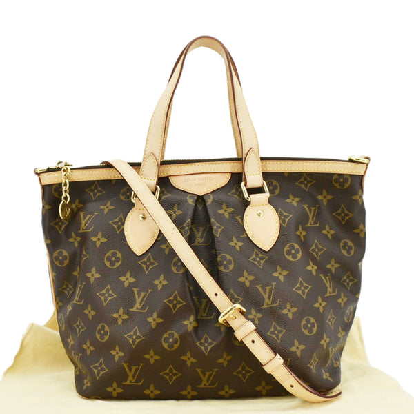 LOUIS VUITTON Palermo PM Monogram Canvas Shoulder Bag Brown