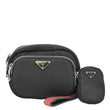 PRADA Tessuto Nylon Pocket Wristlet Pouch Black