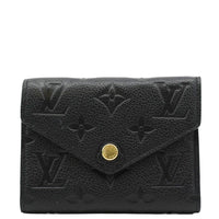 LOUIS VUITTON Victorine Monogram Empreinte Wallet Black