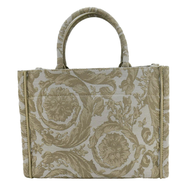 VERSACE Athena Barocco Canvas Tote Bag Beige