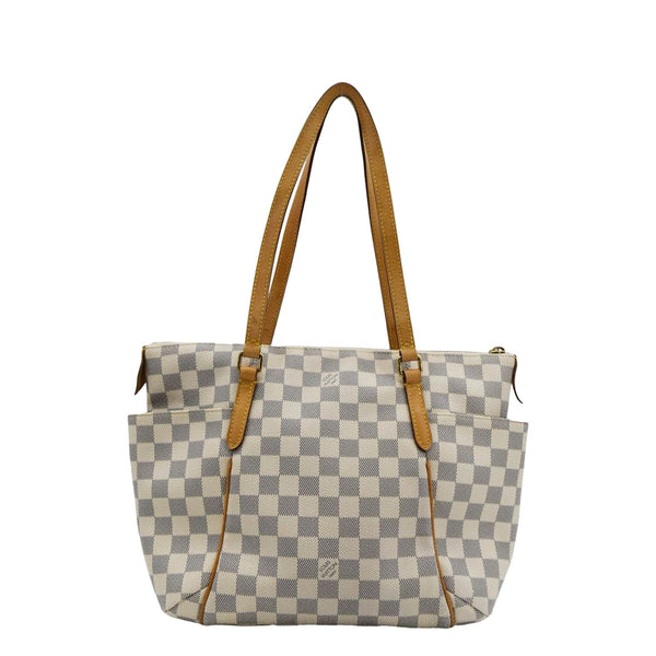 LOUIS VUITTON Totally PM Damier Azur Shoulder Bag White back look