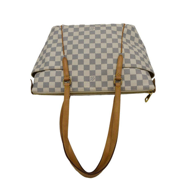 LOUIS VUITTON Totally PM Damier Azur Shoulder Bag White upper look