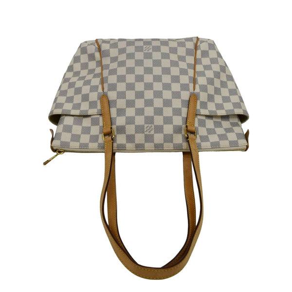 LOUIS VUITTON Totally PM Damier Azur Shoulder Bag White upper side