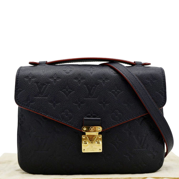 LOUIS VUITTON Metis Pochette Empreinte Leather Crossbody Bag Navy Blue