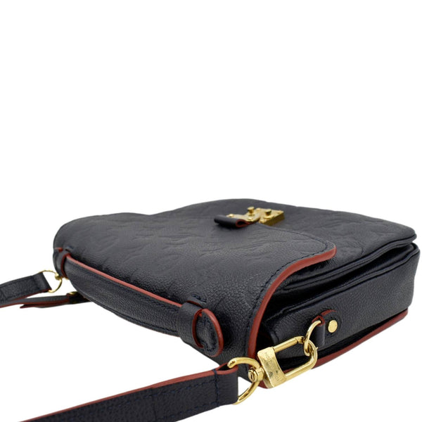 LOUIS VUITTON Metis Pochette Empreinte Leather Crossbody Bag Navy Blue