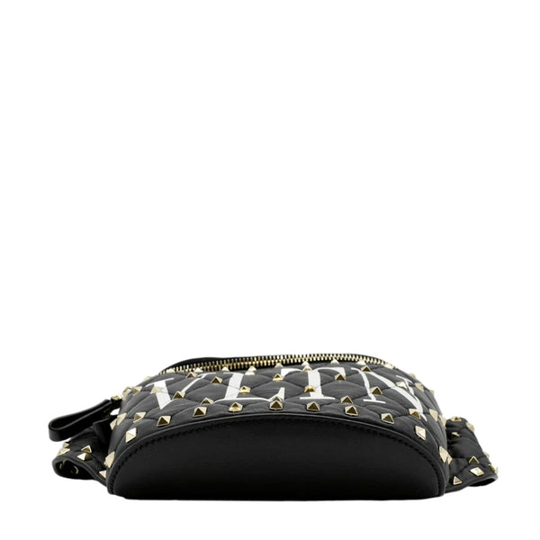 VALENTINO VLTN Rockstud Spike Quilted Leather Bum Bag Black