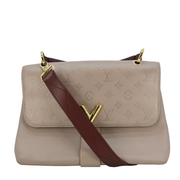 LOUIS VUITTON Very One Handle Calfskin Monogram Shoulder Bag Beige