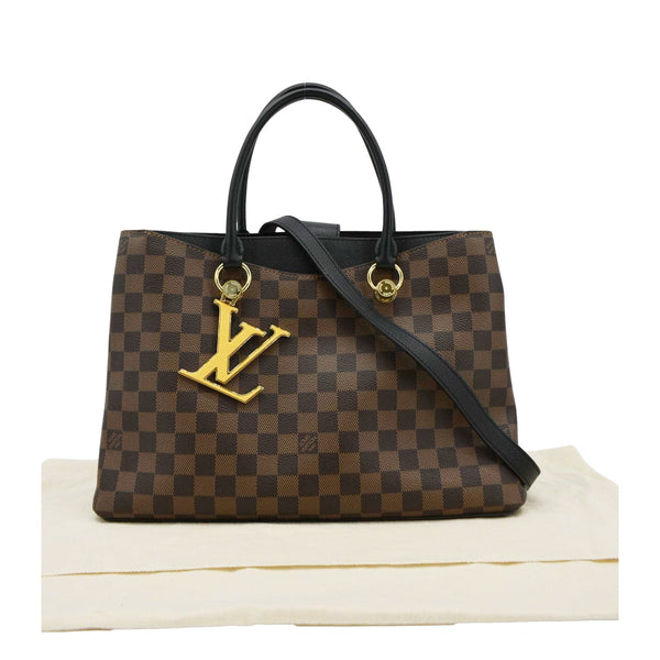 LOUIS VUITTON LV Riverside Damier Ebene Shoulder Bag Black