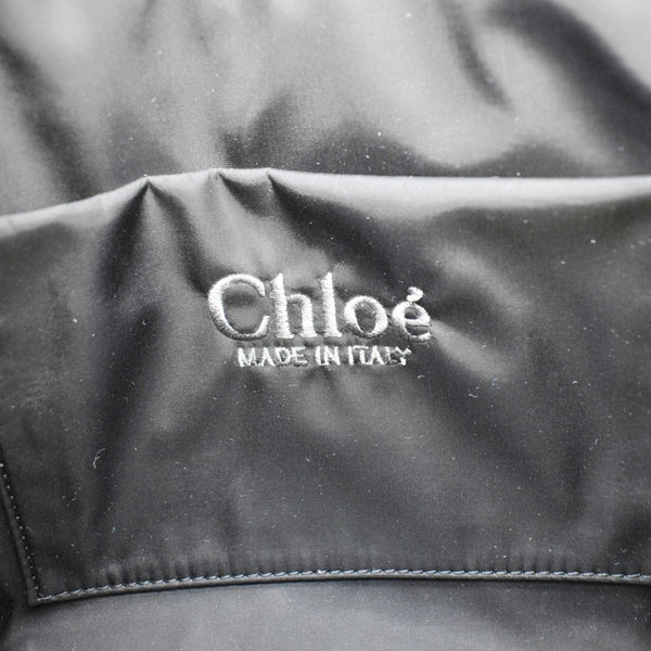 CHLOE Woody Small Nylon Tote Bag Black