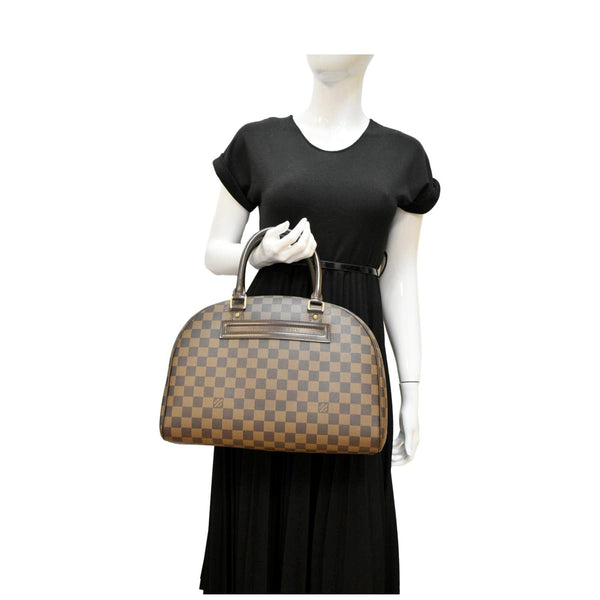 \LV Nolita Damier Ebene Satchel Bag Brown dummy look