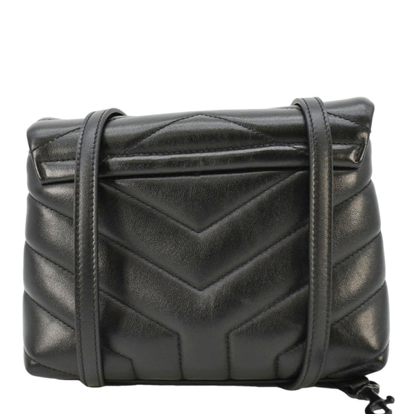 YVES SAINT LAURENT Loulou Toy Quilted Leather Crossbody Bag Black