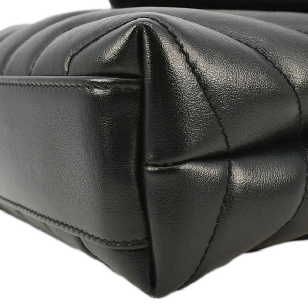 YVES SAINT LAURENT Loulou Toy Quilted Leather Crossbody Bag Black