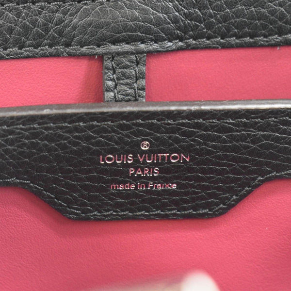 LOUIS VUITTON Capucines MM Taurillon Leather Shoulder Bag Black