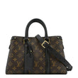 LOUIS VUITTON Soufflot BB Monogram Leather Shoulder Bag Black