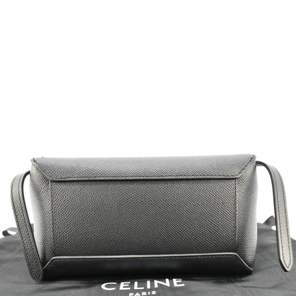 CELINE Nano Belt Grained Calfskin Leather Shoulder Bag Black