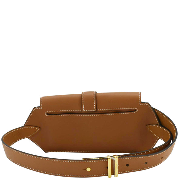 HERMES Elan Leaher Pocket Belt Bag Brown