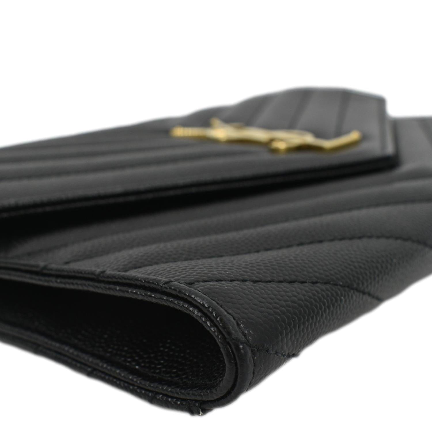 Large logo matelassé sales leather pouch