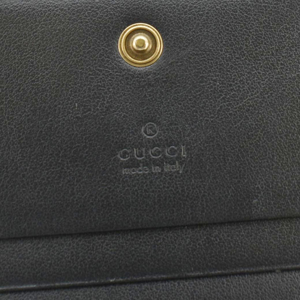 Gucci Marmont GG Matelasse Leather Card Case Wallet Black 466492