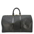 LOUIS VUITTON Keepall 45 Epi Leather Travel Bag Black