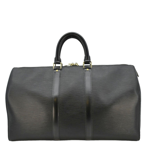 LOUIS VUITTON Keepall 45 Epi Leather Travel Bag Black