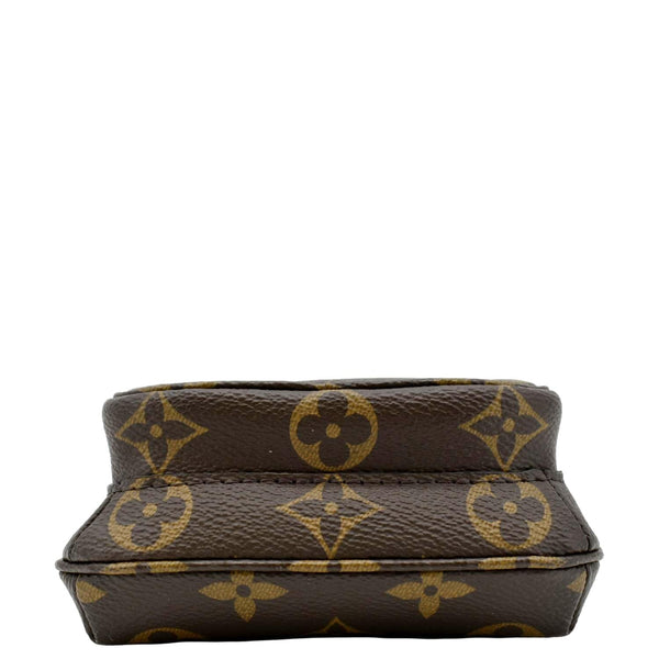 LOUIS VUITTON Utility Phone Sleeve Monogram Canvas Crossbody Bag Brown