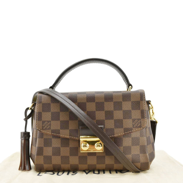 LOUIS VUITTON Croisette Damier Ebene Crossbody Bag Brown