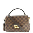 LOUIS VUITTON Croisette Damier Ebene Crossbody Bag Brown