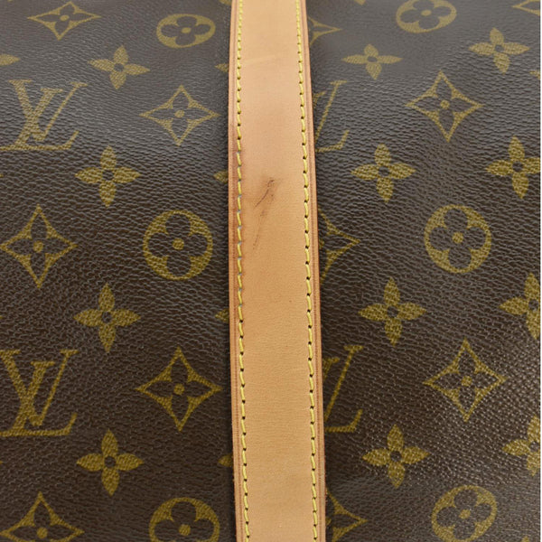 LOUIS VUITTON Keepall 55 Bandouliere Monogram Canvas Travel Bag Brown