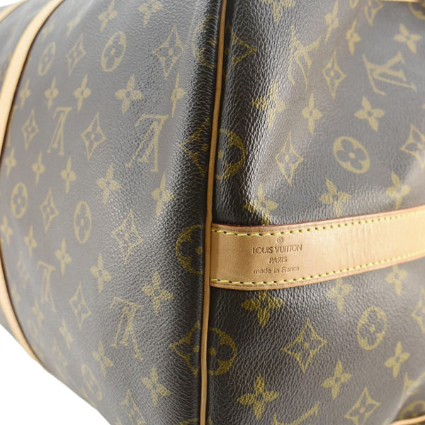 LOUIS VUITTON Keepall 55 Bandouliere Monogram Canvas Travel Bag Brown