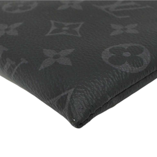 LOUIS VUITTON Monogram Eclipse Pouch Clutch Bag Black