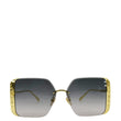 LOUIS VUITTON LV Moon Z1994U Metal Frame Gradient Blue Square Sunglasses Gold