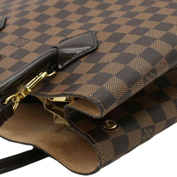 LOUIS VUITTON Kensington Damier Ebene Tote  corner look