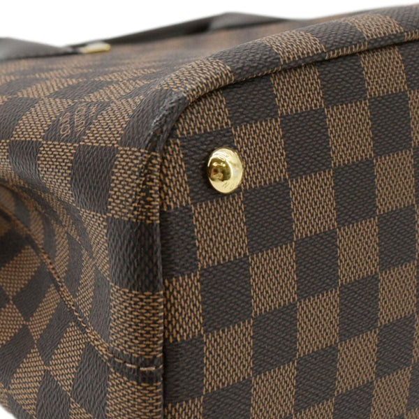 LOUIS VUITTON Kensington Damier Ebene Tote Bag Brown