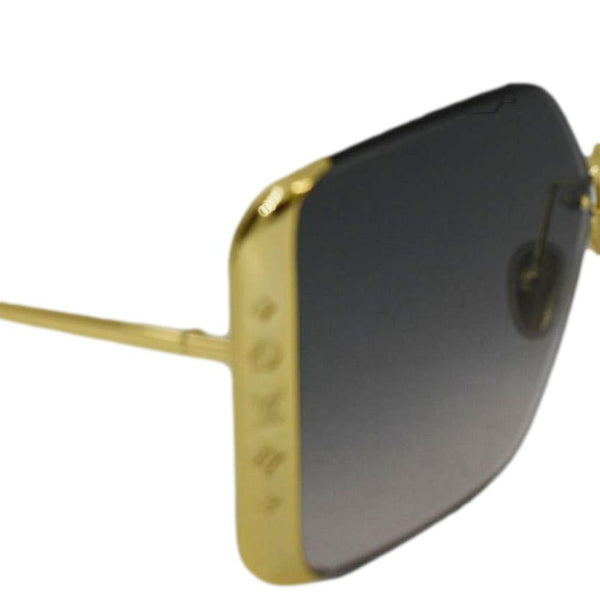 LOUIS VUITTON LV Moon Z1994U Metal Frame Gradient Blue Square Sunglasses Gold