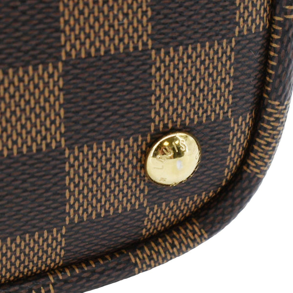 LOUIS VUITTON Kensington Damier Ebene Tote Bag Brown