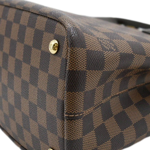 LOUIS VUITTON Kensington Damier Ebene Tote Bag Brown