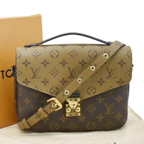 LOUIS VUITTON  Metis Pochette Reverse Monogram Canvas Crossbody Bag Brown