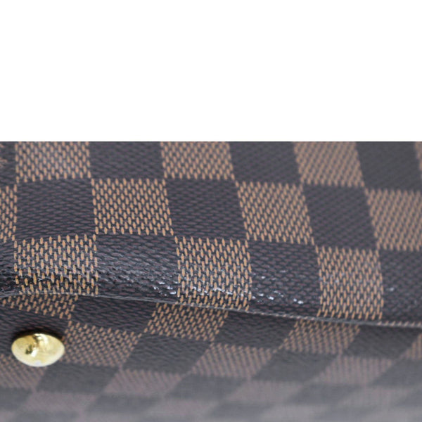 LOUIS VUITTON Kensington Damier Ebene Tote Bag Brown