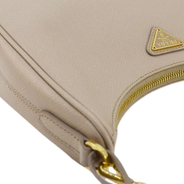 PRADA Re-Edition 2005 Saffiano Leather Shoulder Bag Cameo Beige