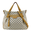 LOUIS VUITTON Evora MM Damier Azur Tote Shoulder Bag White