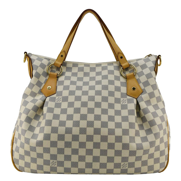 LOUIS VUITTON Evora MM Damier Azur Tote Shoulder Bag White