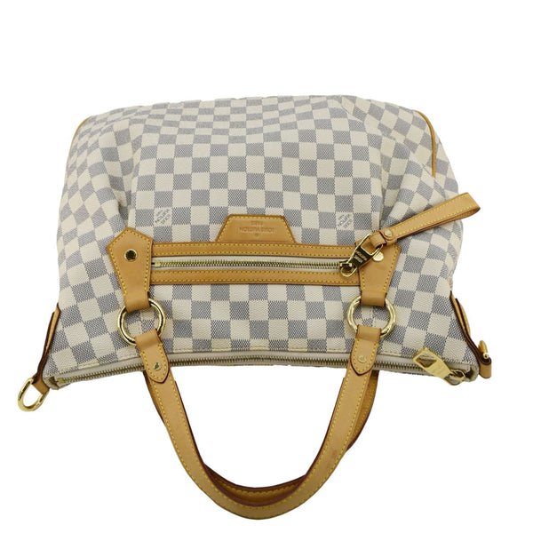 LOUIS VUITTON Evora MM Damier Azur Tote Shoulder Bag White