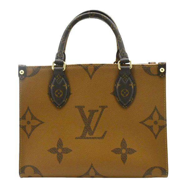 LOUIS VUITTON Onthego PM Giant Monogram Reverse Canvas Shoulder Bag Brown