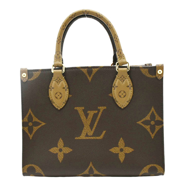 LOUIS VUITTON Onthego PM Giant Monogram Reverse Canvas Shoulder Bag Brown