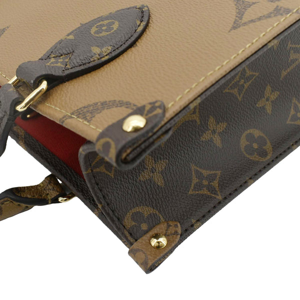 LOUIS VUITTON Onthego PM Giant Monogram Reverse Canvas Shoulder Bag Brown