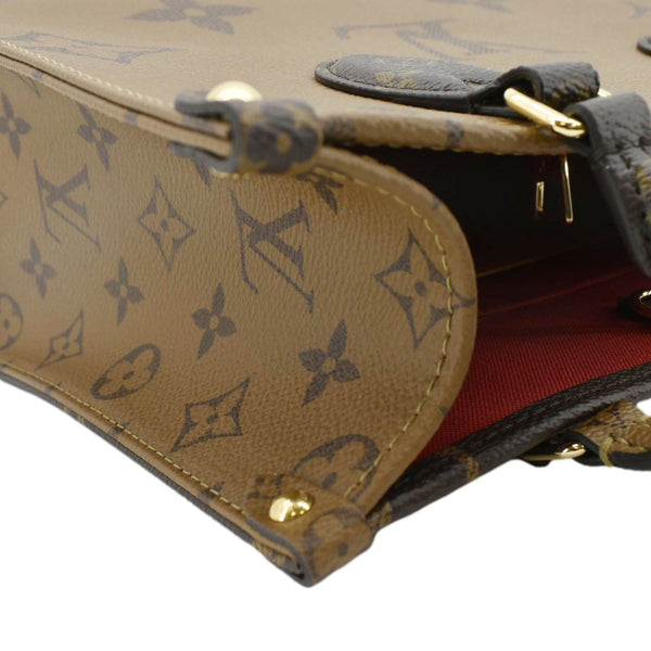 LOUIS VUITTON Onthego PM Giant Monogram Reverse Canvas Shoulder Bag Brown