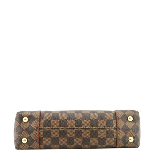 LOUIS VUITTON Caissa Chain Damier Ebene Clutch Shoulder Bag Brown