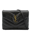 YVES SAINT LAURENT Loulou Toy Quilted Leather Crossbody Bag Black